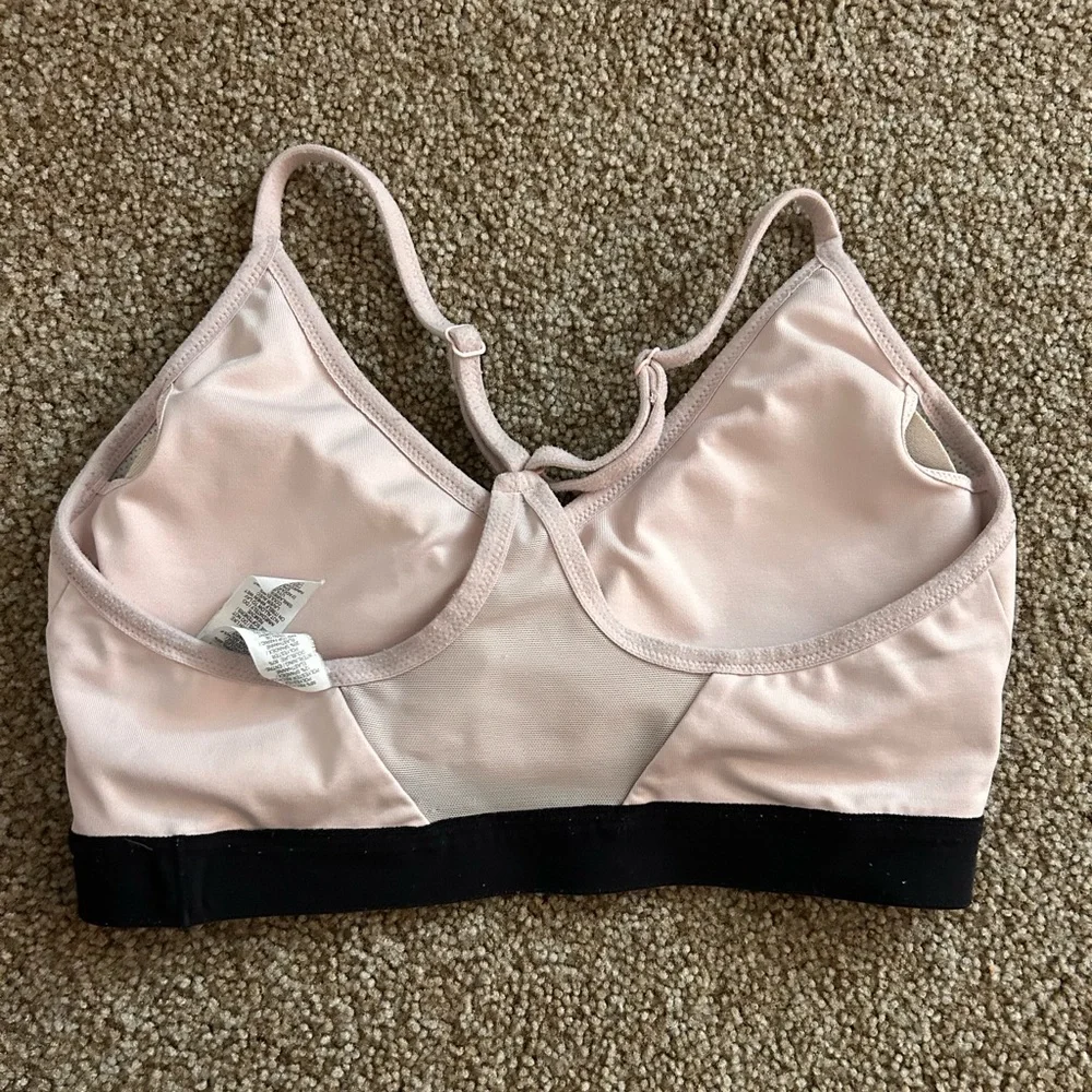 Nike Women's Blush and Black Sports Bra - Picture 2 of 6